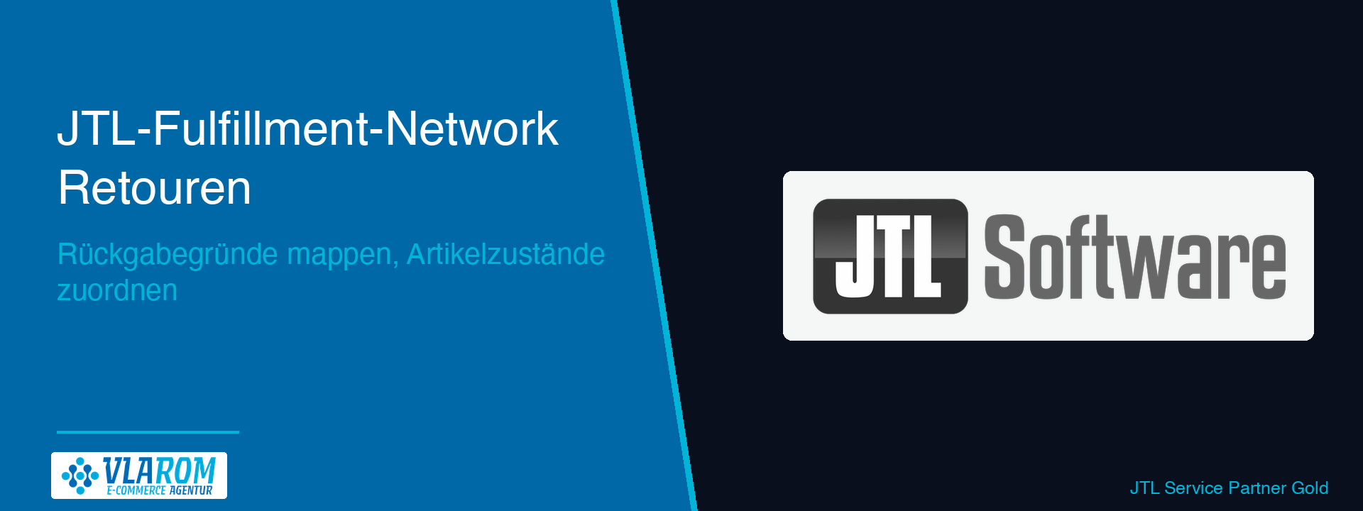 JTL-Wawi Retouren-Konfiguration links, Fulfiller-Lager mit Retoureneingang rechts — Mapping-Dialog im Vordergrund
