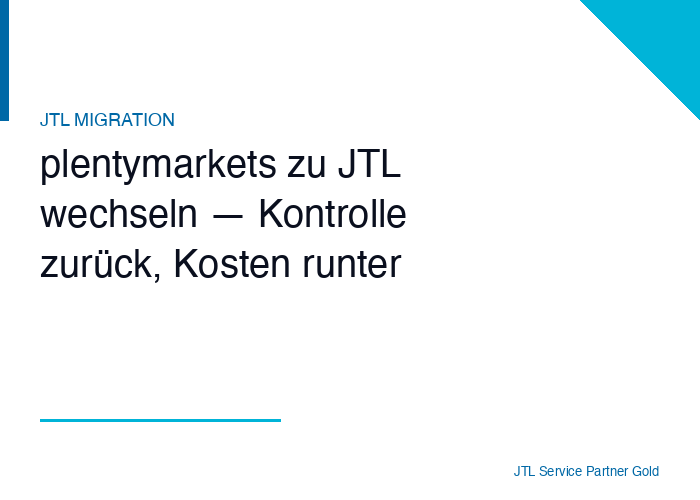 plentymarkets zu JTL Migration — Datenmapping, Testmigration und Go-Live durch Vlarom aus Ahrensfelde bei Berlin