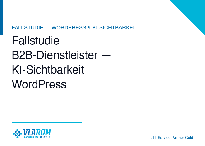 fallstudie-b2b-wordpress-geo-hero-rightpane Fallstudie B2B WordPress SEO KI-Sichtbarkeit — Vlarom E-Commerce Agentur