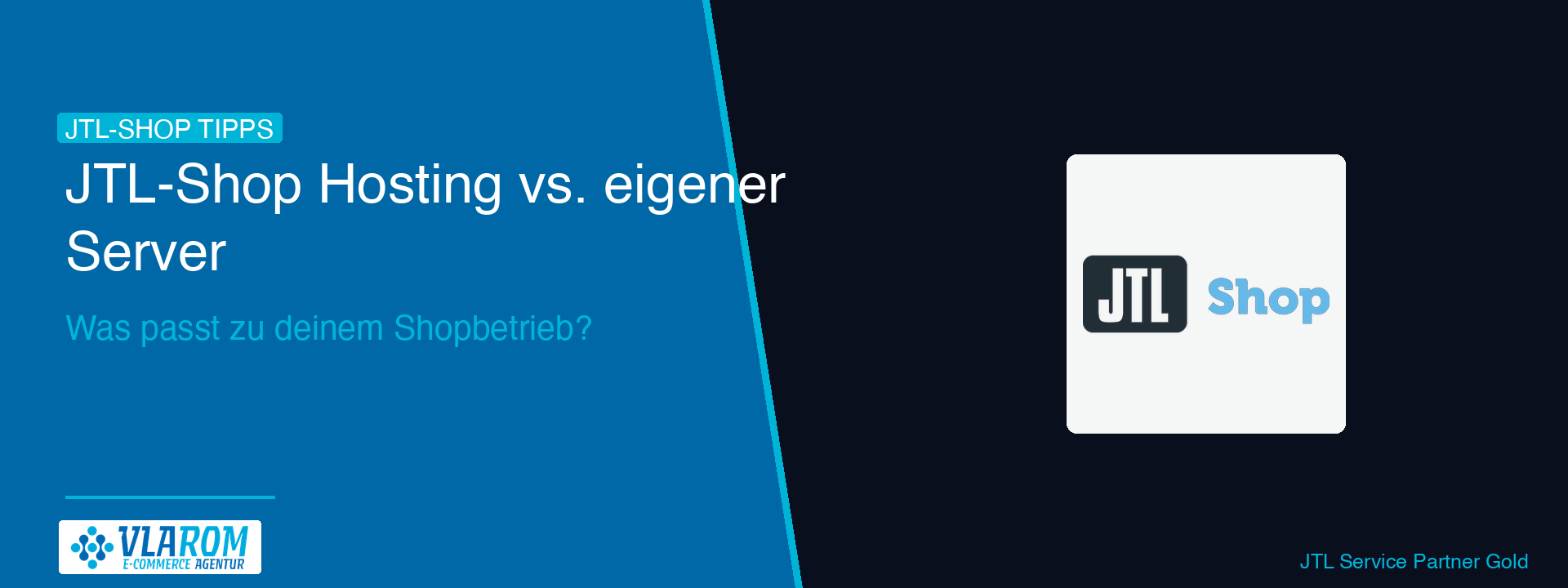 Vergleich JTL-Shop Hosting-Panel links und eigener Server-Setup rechts