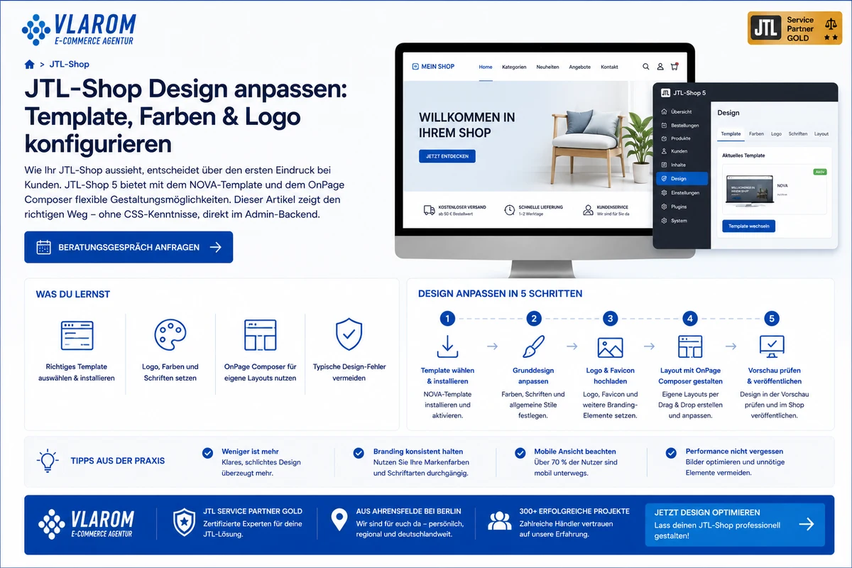 JTL-Shop Design Anpassen