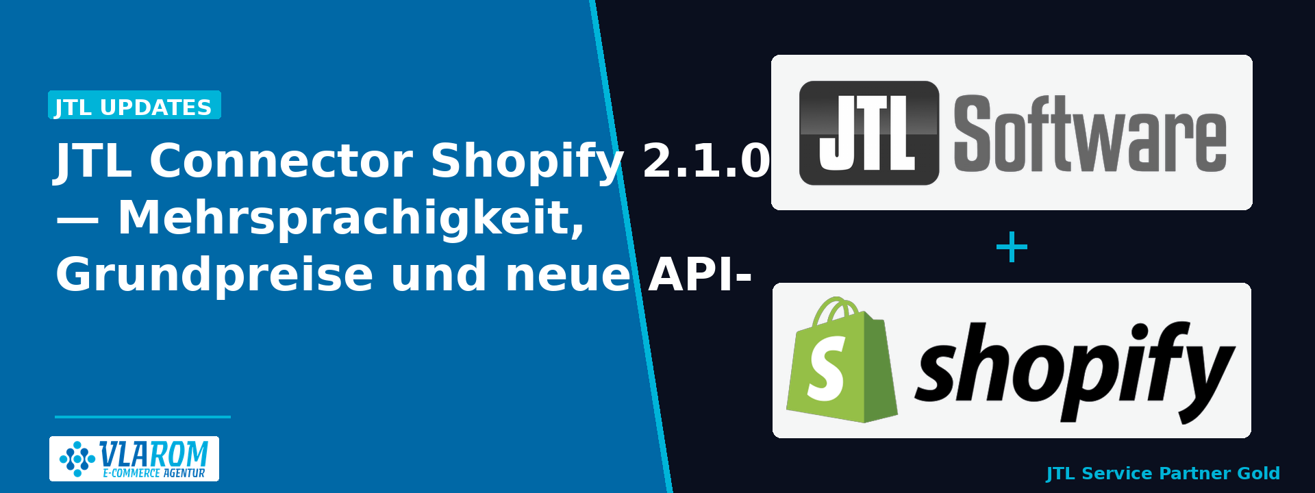 JTL Connector Shopify 2.1.0 — Mehrsprachigkeit und neue API-Berechtigungen — Vlarom E-Commerce Agentur