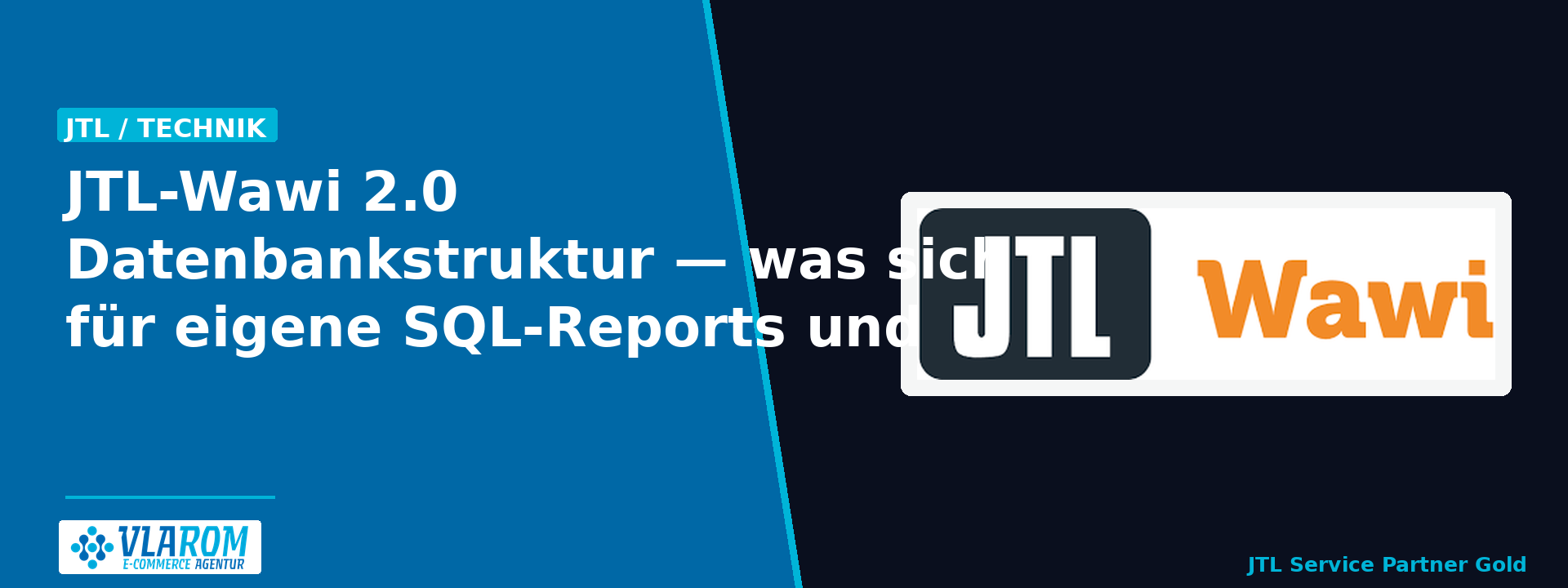 JTL Wawi 2.0 Datenbankstruktur — Datenbankschema mit SQL-Abfragen und API-Symbol