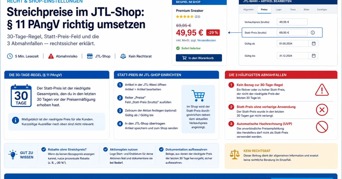 PAngV Streichpreise JTL-Shop