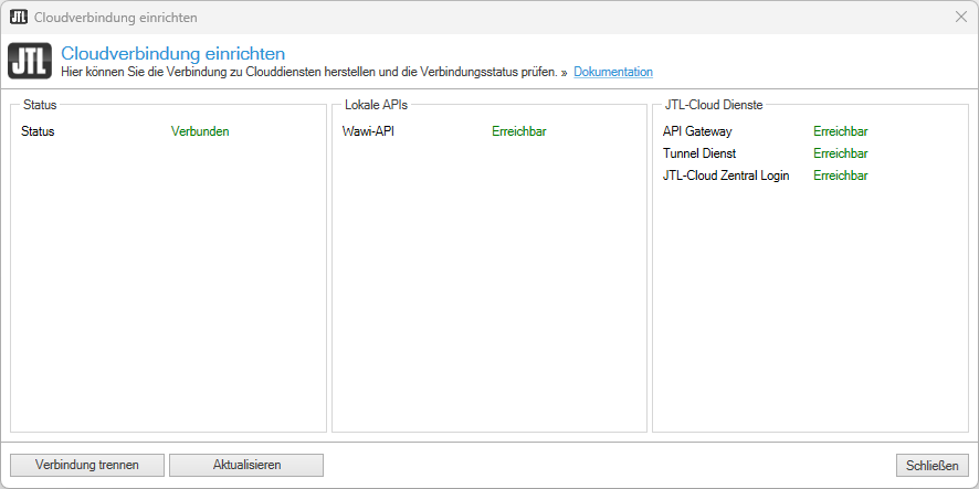 JTL-Cloud Verbindung in JTL-Wawi herstellen
